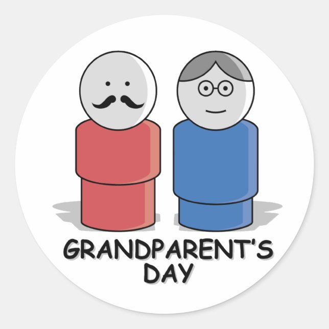 Sticker Rond Jour de grands-parents (Devant)