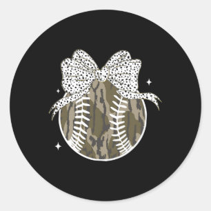 Sticker Rond Jour de la Bow Coquette Vente Camouflage doux