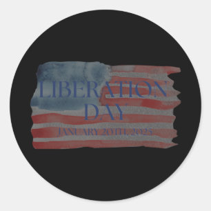Sticker Rond Jour de la Libération Trump 2025 2