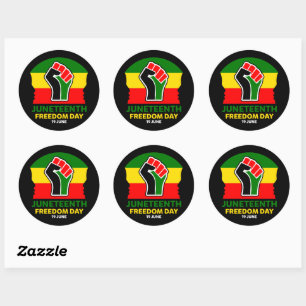 Sticker Rond Jour de la Liberté Jour Noir Histoire classique Ro