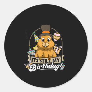Sticker Rond Jour de la marmotte Anniversaire Ombre ou pas c'es