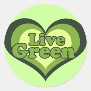 Sticker Rond Jour de la mort, vert en direct