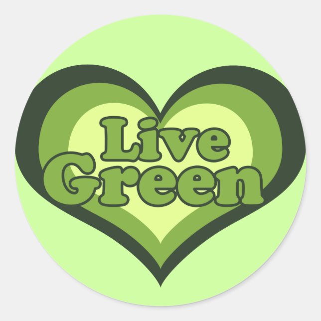 Sticker Rond Jour de la mort, vert en direct (Devant)