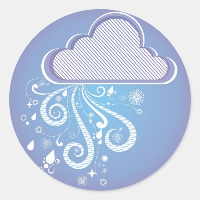 Sticker Rond Jour de la pluie (Devant)