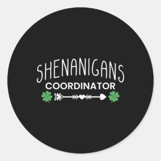 Sticker Rond Jour de la Saint Patrick du coordinateur des Shena