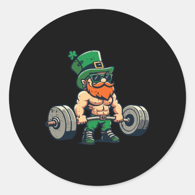 Sticker Rond Jour de la Saint Patrick Entraînement Décharge Sai (Devant)