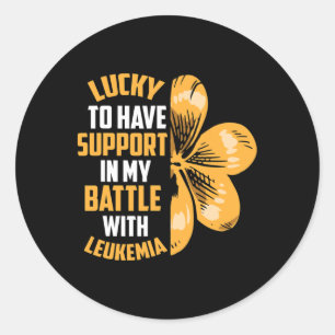 Sticker Rond Jour de la Saint Patrick quatre feuilles de fermet