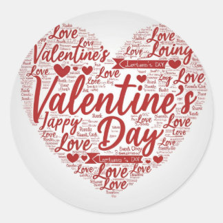 Sticker Rond Jour de la Saint Valentin