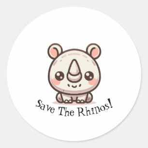 Sticker Rond Jour de la Secourt rhino