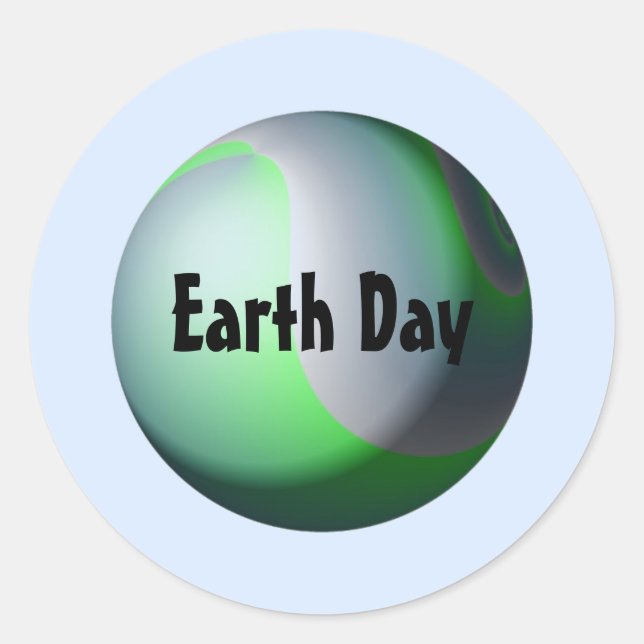 Sticker Rond Jour de la Terre (Devant)