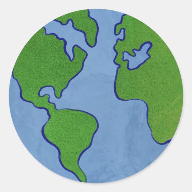 Sticker Rond Jour de la Terre (Devant)
