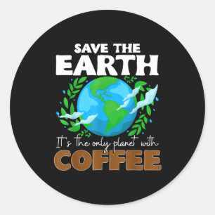 Sticker Rond Jour de la Terre Nature Recyclage Durabilité Récha