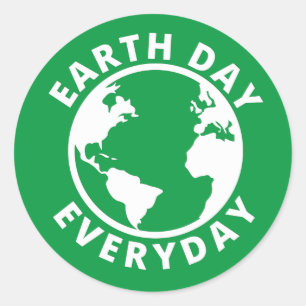Sticker Rond Jour de la Terre tous les jours - Jour de la Terre