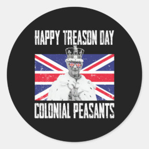 Sticker Rond Jour De La Trahison Roi Charles Iii Anglais Drôle