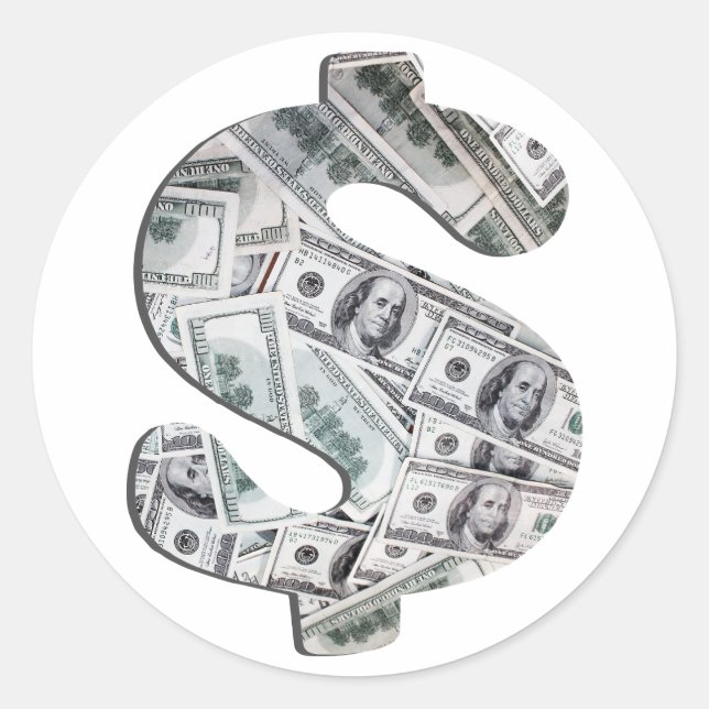 Sticker Rond Jour de l'argent papier (Devant)