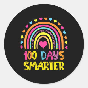 Sticker Rond Jour De L'École Arc-En-Ciel 100 Jours Jardin D'Enf