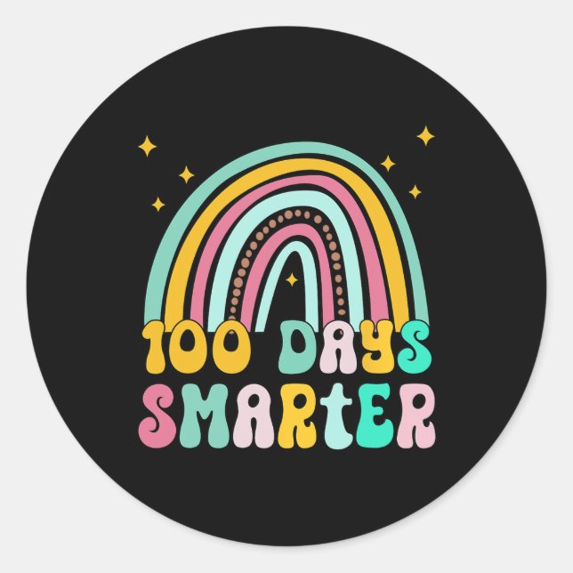 Sticker Rond Jour De L'École Enseignant - 100 Jours Smarter Arc (Devant)