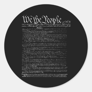 Sticker Rond Jour De L'Indépendance Préambule De La Constitutio