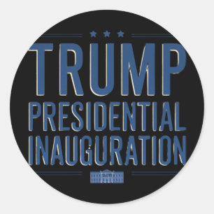 Sticker Rond Jour de l'investiture 2025 - Donald Trump 47ème pr