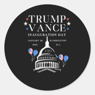 Sticker Rond Jour de l'investiture de Trump Vance