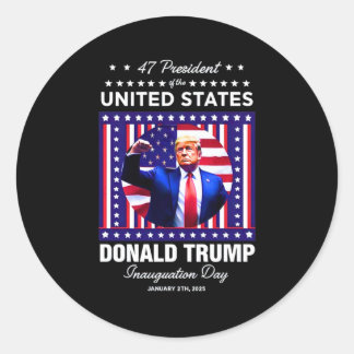 Sticker Rond Jour de l'investiture du président Donald Trump 20