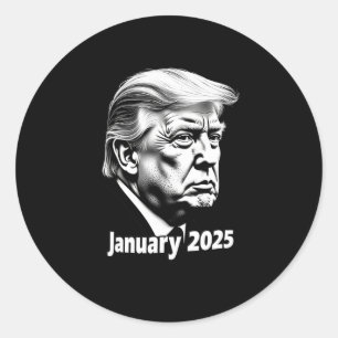 Sticker Rond Jour de l'investiture du président Donald Trump 20