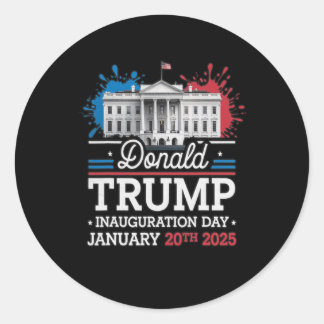 Sticker Rond Jour de l'investiture du président Donald Trump 20
