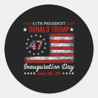 Sticker Rond Jour de l'investiture du président Donald Trump 20