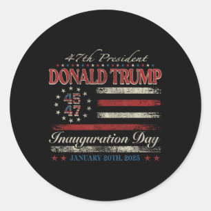 Sticker Rond Jour de l'investiture du président Donald Trump 20