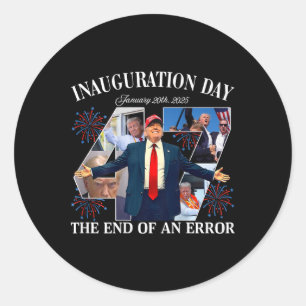 Sticker Rond Jour de l'investiture du président Donald Trump 20