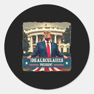 Sticker Rond Jour de l'investiture Le président Donald Trump 20