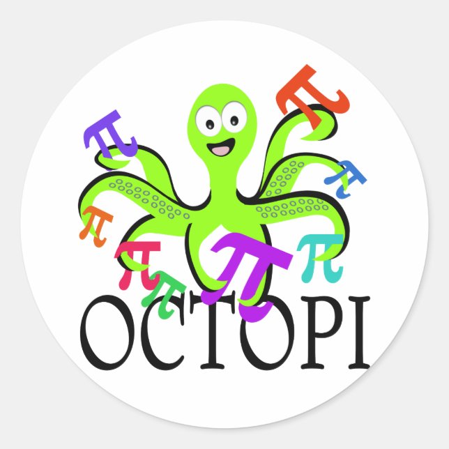 Sticker Rond Jour de l'octopi (Devant)