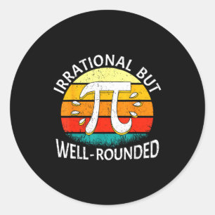 Sticker Rond Jour de Pi Irrationnel Mais Bien Arrondi Amateur d