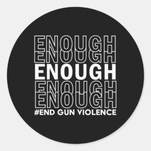 Sticker Rond Jour de sensibilisation à la violence des armes de