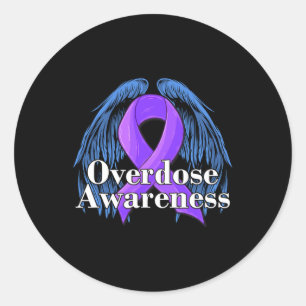 Sticker Rond Jour de sensibilisation aux surdoses Angel contre