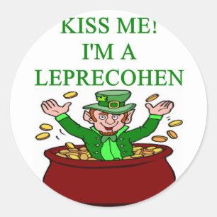 Sticker Rond jour de st patrick leprechaun joke irish irish