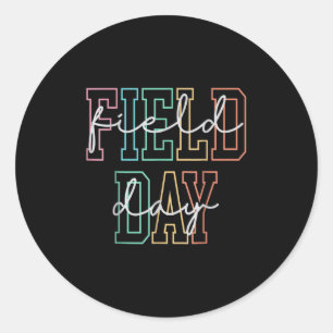 Sticker Rond Jour de terrain de l'école Joyeux Jour de terrain