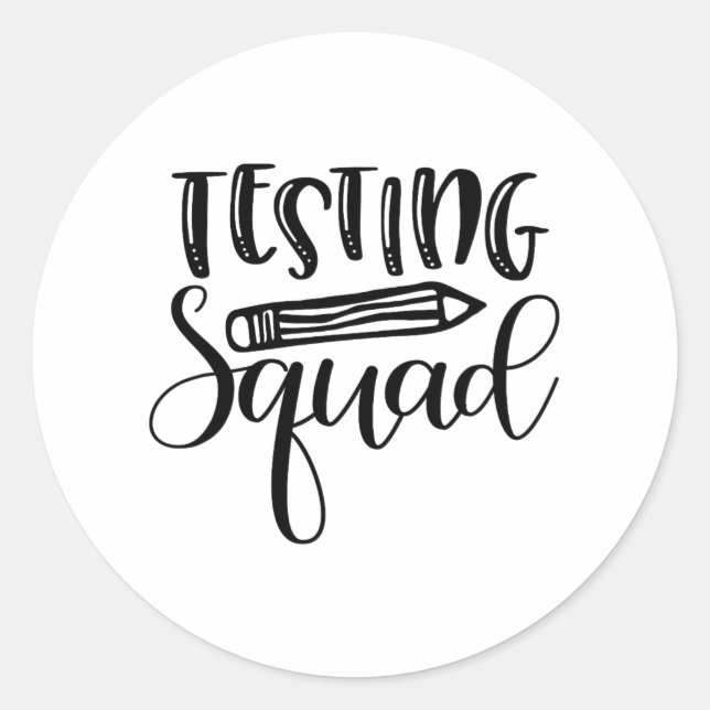 Sticker Rond Jour de test de Squad Enseignant (Devant)