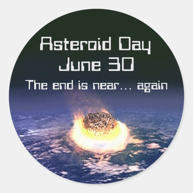 Sticker Rond Jour des Astéroïdes 30 juin (Devant)