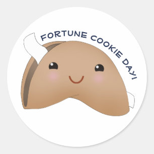 Sticker Rond Jour des biscuits de Kawaii Fortune