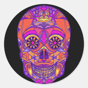 Sticker Rond Jour des morts 2
