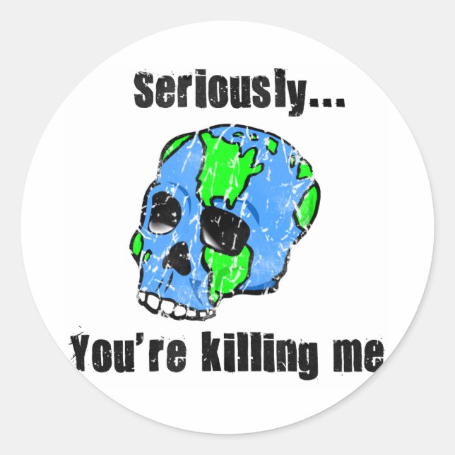 Sticker Rond Jour des terres (Devant)