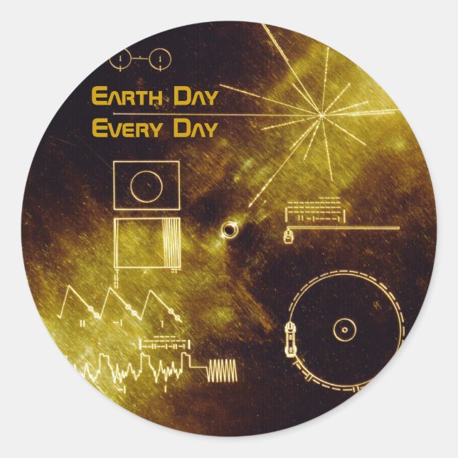 Sticker Rond Jour des terres 2012 - Sons of Earth gold record (Devant)