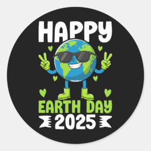 Sticker Rond Jour des terres 2025 Joyeux Jour des terres Sauvez