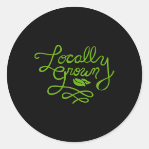 Sticker Rond Jour des terres cultivé localement