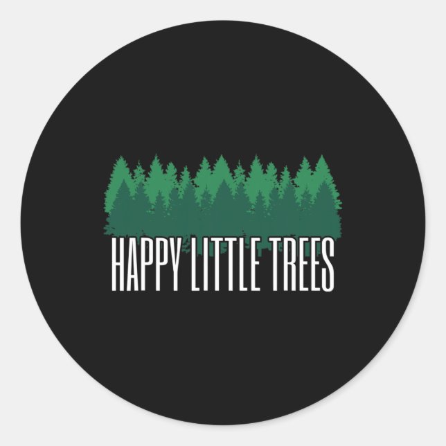 Sticker Rond Jour des terres Joyeux Petits Arbres (Devant)
