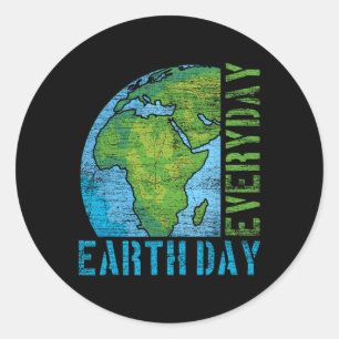 Sticker Rond Jour des terres quotidien