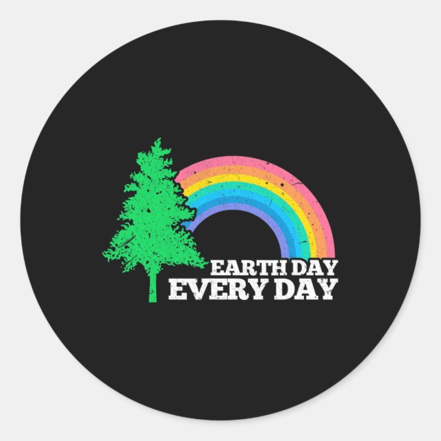Sticker Rond Jour des terres quotidien 1 (Devant)