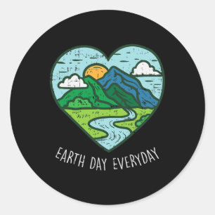 Sticker Rond Jour des terres tous les jours 22 avril Gif écolog