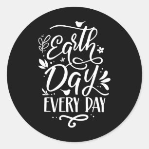 Sticker Rond Jour des terres tous les jours Environnement Sauve